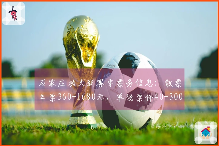 石家庄功夫新赛季票务信息：散票年票360-1680元，单场票价40-300元